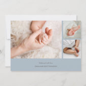 Elegant Baby Foto Collage Birth Announements (Achterkant)