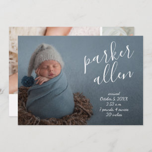 Elegant Baby Foto Collage Birth Announements