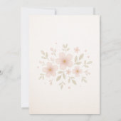 Elégant Baby Girl Douche invitation - vintage rose (Dos)