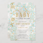 Elegant Baby Het is koude Baby shower buiten jonge Kaart (Voorkant / Achterkant)
