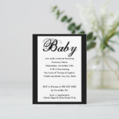 Elegant Baby Script Baby shower Invitation Kaart (Staand voorkant)