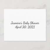 Elégant Baby shower Carte postale Jeu de Bingo (Dos)