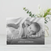 Elégant Baby shower de calligraphie carte de remer (Debout devant)