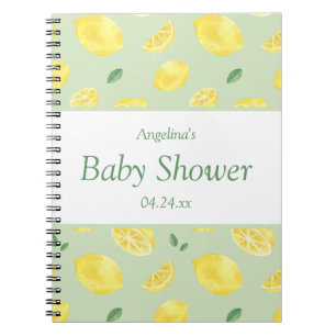 Élégant Baby shower de citron Carnet de liste cade