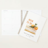 Élégant Baby shower de gâteau aux fruits orange Bo (Devant avec enveloppe)