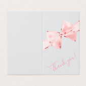 Elégant Baby shower de la caverne rose Merci Carte (Outside Unfolded)