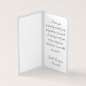 Elégant Baby shower de la caverne rose Merci Carte (Inside)