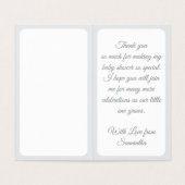 Elégant Baby shower de la caverne rose Merci Carte (Inside Unfolded)