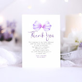 Élégant Baby shower de Merci à mâchoire violet cla