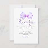 Élégant Baby shower de Merci à mâchoire violet cla (Devant)