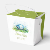 Elégant Baby shower de rugby aquarelle Ballotins (Arrière)