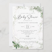 Elégant Baby shower de verdure Invitation (Devant)