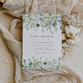 Elégant Baby shower de verdure Invitation