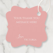 Elegant Baby shower Dier Dank u Bedankjes Labels (Achterkant)