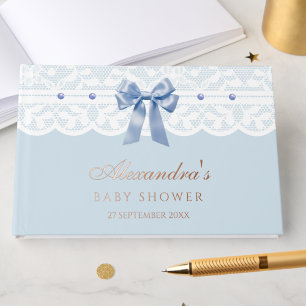 Elégant Baby shower en dentelle de corail Dusty Bl