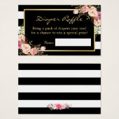 Élégant Baby shower floral rabat rabat (Devant & derrière)