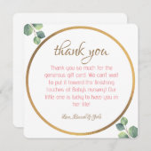 Elegant Baby shower Hartelijk dank Bedankkaart (Voorkant / Achterkant)