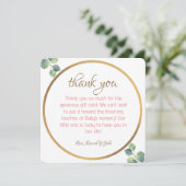 Elegant Baby shower Hartelijk dank Bedankkaart (Staand voorkant)