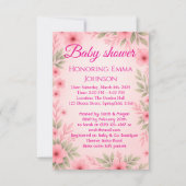 Elegant Baby Shower Invitation for Girls Save The Date (Voorkant)