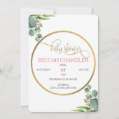 Elegant Baby shower Invitation Kaart (Voorkant)