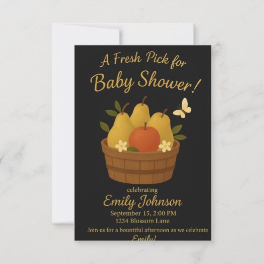 Elegant Baby Shower Invitation Template (Devant)