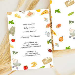 Elégant Baby shower italien Invitation