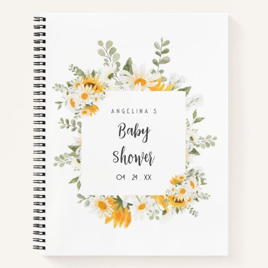 Elégant Baby shower Liste cadeaux Carnet (Devant)
