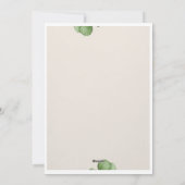 Elégant Baby shower verdoyant carte d'invitation (Dos)