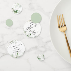 Elégant Baby shower verdoyant Table Confetti