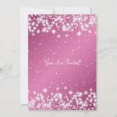 Elegant Baby shower Winter Sparkle roze Kaart (Achterkant)