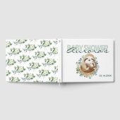 Elegant Baby Sloth Greenery Baby shower Gues Gastenboek (Volledig)