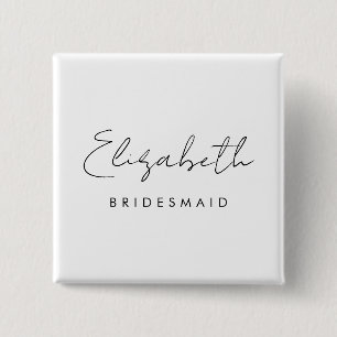 Elegant Bachelore bruidsmeisje Vrouwen Plein Vierkante Button 5,1 Cm