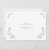 Élégant Bachelorette Invitations Gray Floral (Dos)