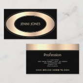 Elegant Back en Gold Colored Professional Trendy Visitekaartje (Voorkant / Achterkant)