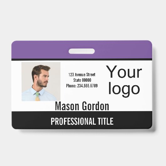 Élégant badge minimaliste (Avant)
