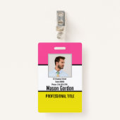 Élégant badge minimaliste (Devant avec clip)