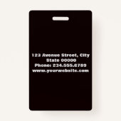 Élégant badge minimaliste (Dos)