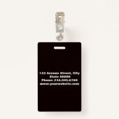 Élégant badge minimaliste (Dos avec clip)