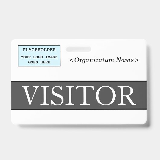 Élégant badge "VISITOR" (Avant)