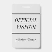 Élégant Badge "VISITOR OFFICIEL" (Arrière)