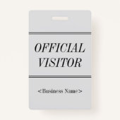 Élégant Badge "VISITOR OFFICIEL" (Dos)