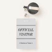 Élégant Badge "VISITOR OFFICIEL" (Back with Retractable)