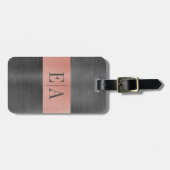 Elegant Bagagelabel van het Monogram van het Manus (Voorkant horizontaal)