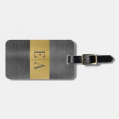 Elegant Bagagelabel van het Monogram van het Manus (Voorkant horizontaal)