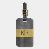 Elegant Bagagelabel van het Monogram van het Manus (Voorkant verticaal)
