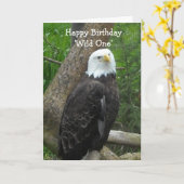 Elegant Bald Eagle Kaart (Gele Bloem)