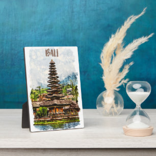 Elegant Bali Indonesië Ulun Danu Beratan Fotoplaat