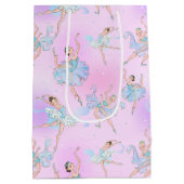 Elegant Ballerinas Wrapping Paper Medium Cadeauzakje (Achterkant)