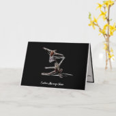 Elegant ballet Abstracte dansers Note Kaart (Gele Bloem)