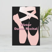 Elegant Ballet Dance Overweging Uitnodiging (Staand voorkant)